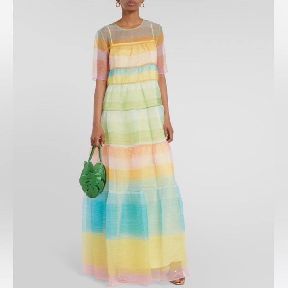 NWT STAUD Hyacinth Comb Coastal Ombré Dress